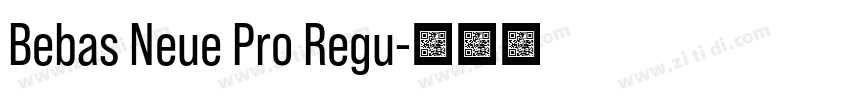 Bebas Neue Pro Regu字体转换